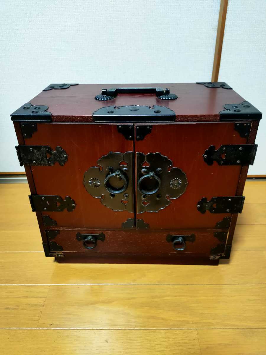 古箱　抽斗箪笥　小抽斗箪笥　時代箪笥　和箪笥　古家具　小物入れ　木箱 ☆古民具 小物入れ 木箱 昭和レトロ 掛硯 銭函 銭箱 小箪笥 枕箪笥 舟
