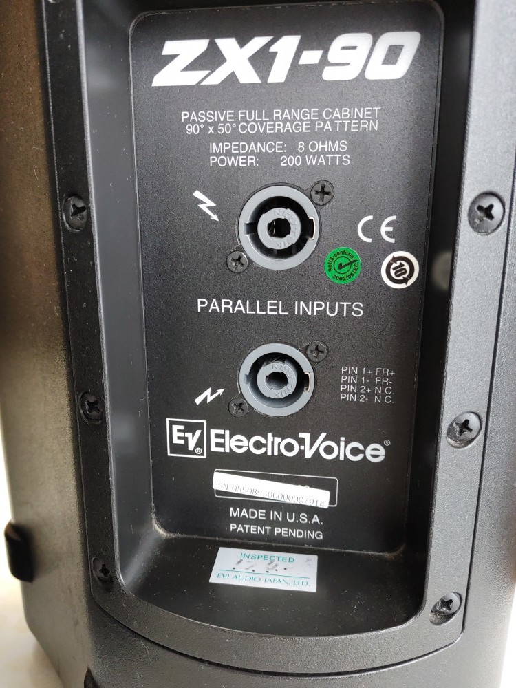 Ｅｌｅｃｔｒｏ－Ｖｏｉｃｅ（エレクトロボイス）ＺＸ１ー９０Ｂ動作品・・・1ペア