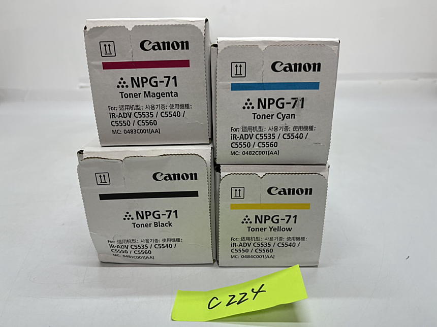 C-224【新品】キャノン CANON NPG-71 トナー 4色4本セット K/C/Y/
