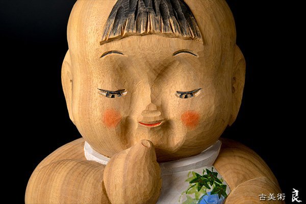Yahoo!オークション - 大町誠一 作 木彫り人形 木彫家 子供人形 作家