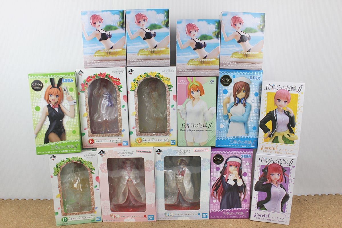 [BR-929」 一番くじ プライズ フィギュア まとめ売り 未開封 五等分の花嫁　中野一花　二乃　三玖　四葉　五月 ワンピース衣装