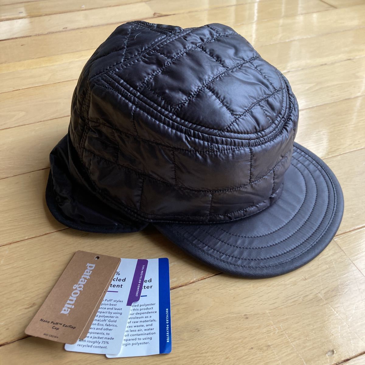 パタゴニア patagonia ナノパフイヤーフラップキャップ　L/ＸＬ