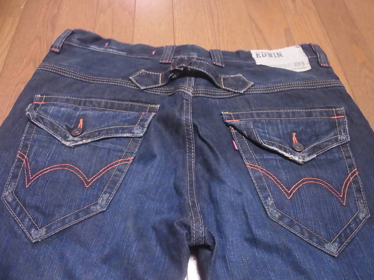232-133/EDWIN/エドウィン/401XVS/ダメージ加工/デニムパンツ/ジーンズ 