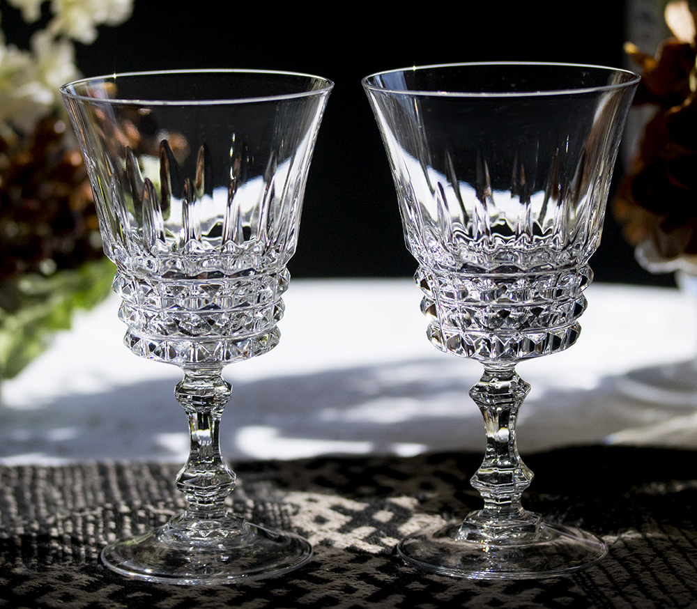 お得，爆買い フランス クリスタル ダルク チュイルリー シェリー ポート ワイン カッティング グラス 2脚セット ビンテージ(クリスタルガラス)｜売買されたオークション情報、yahooの商品情報をアーカイ クリスタルガラス