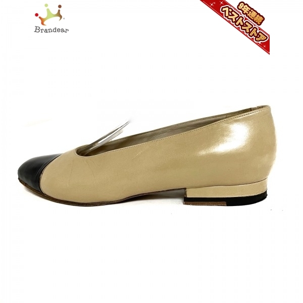 未使用品》CHANEL シャネル ココマーク パンプス バイカラー ベージュ