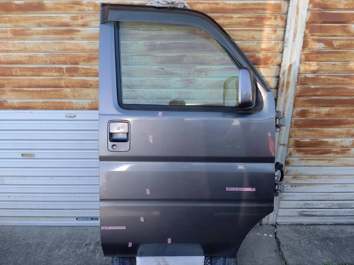即決交渉OK！ 再塗装品 キズ所々 使用感有 画像要確認 業者様 NH716M グレー HM1 HM2 バモス M H22年 後期 右フロントドア 運転席ドア Assy