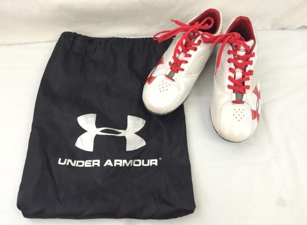 UNDER ARMOUR アンダーアーマー 1262232-161 野球 スパイク 25.5㎝ ホワイト×レッド系 品(25.5cm)｜売買さ ...