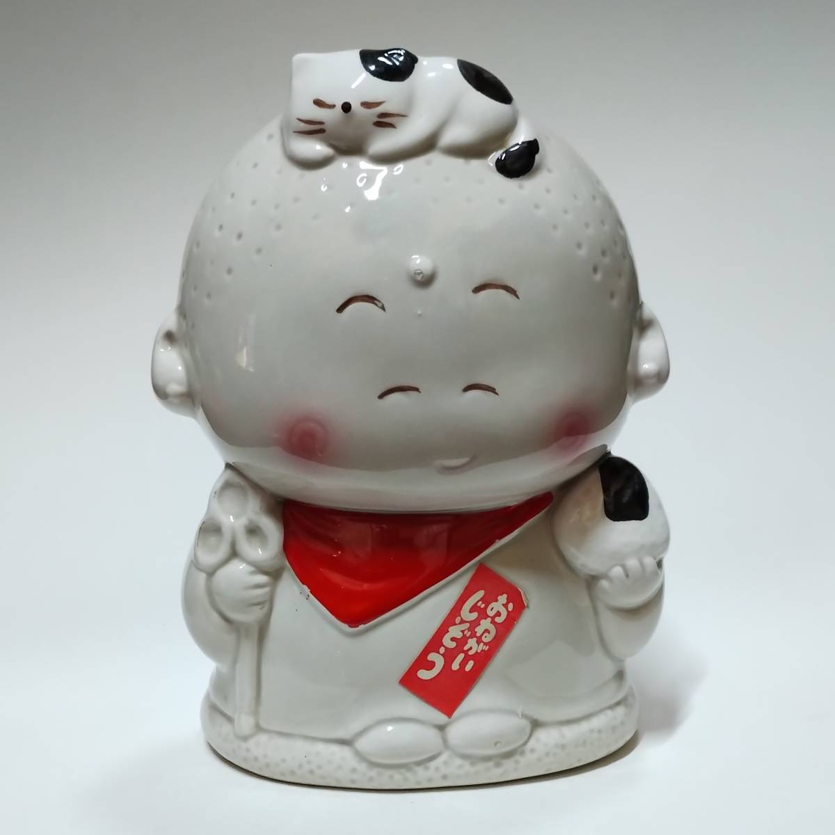 昭和レトロポップ♯可愛いお地蔵さんと猫の貯金箱♯TOKAI トカイ工芸