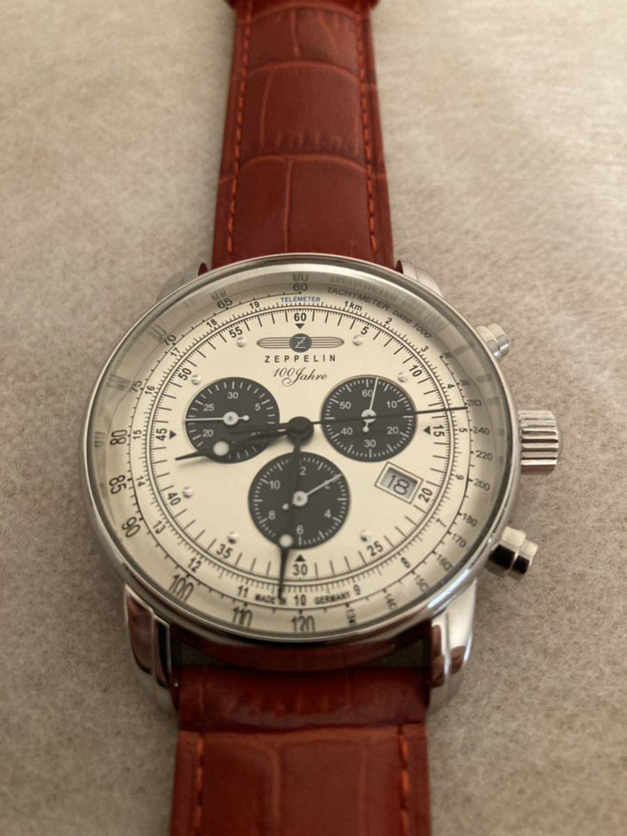 稼働★美品★ZEPPELIN 100周年記念モデル 電池、革ベルト新品