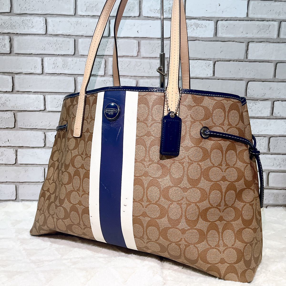 COACH コーチ PVC シグネチャー バッグ ハンドバッグ トートバッグ 