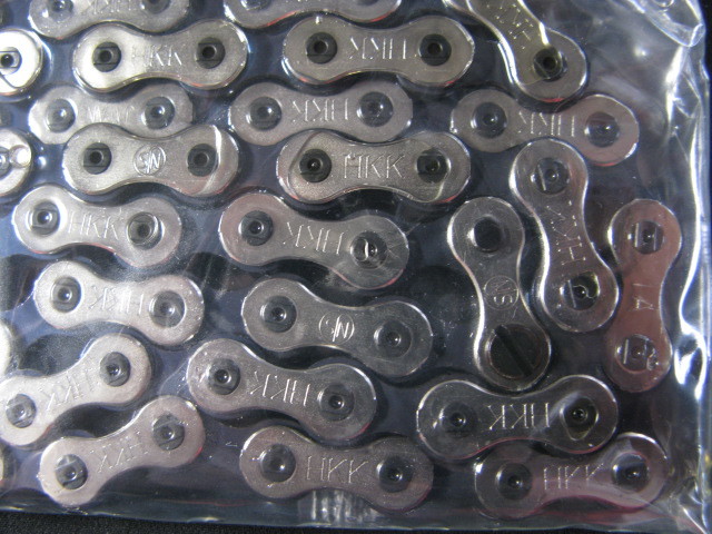 ピスト・競輪/NJS認定【HKK Vertex】シルバーチェーン新品！