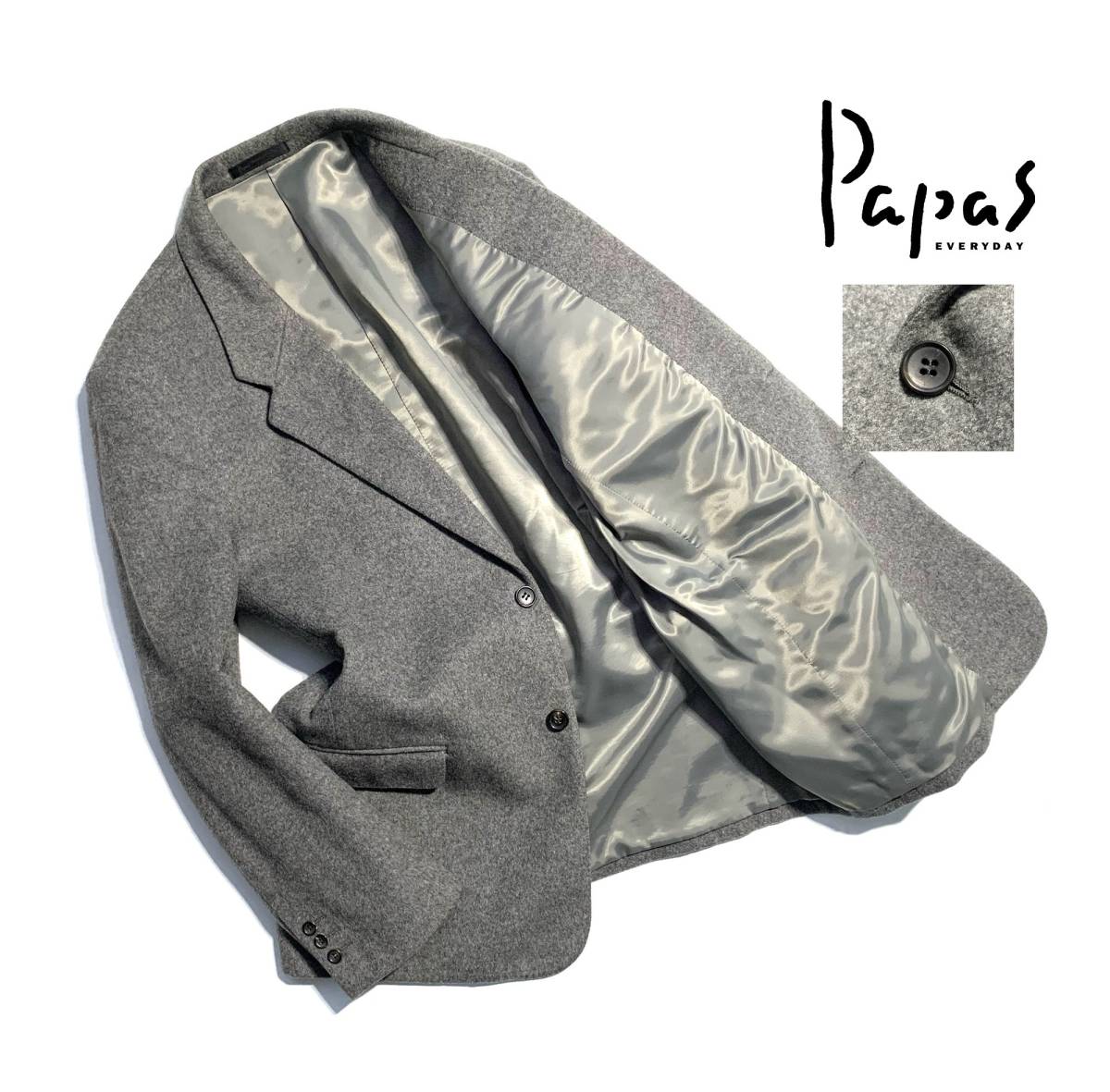 最高級【定価14万】Papas パパス カシミヤ100％ テーラードジャケット