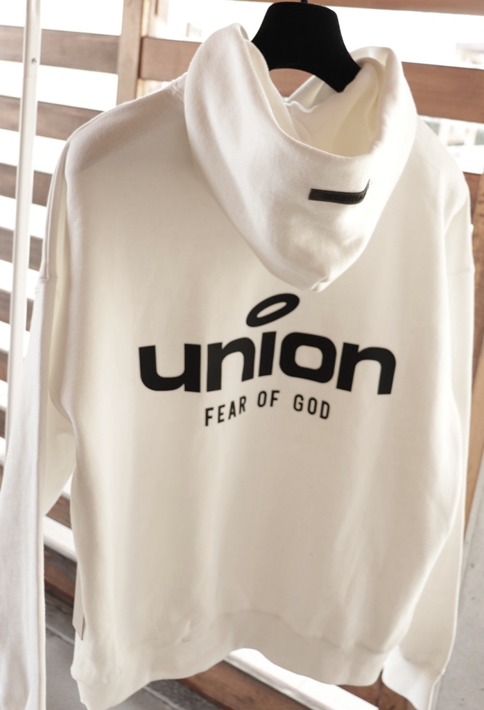 新品 FOG UNION ラバーロゴ パーカー ホワイト M☆メンズ 白 スエット 