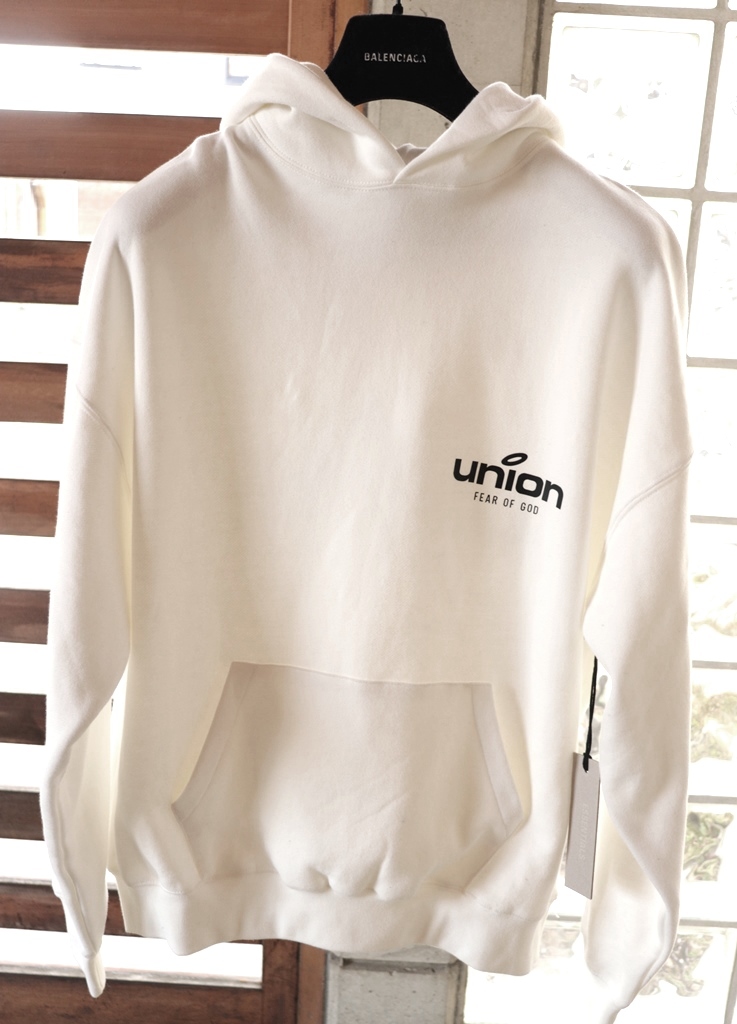 新品 FOG UNION ラバーロゴ パーカー ホワイト M☆メンズ 白 スエット 