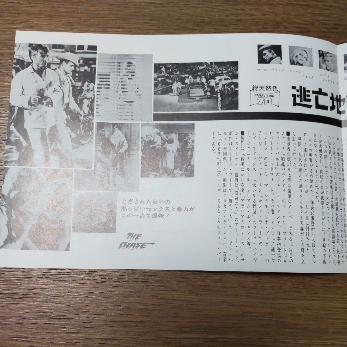 逃亡地帯 初版 1966年映画チラシ マーロン ブランド ロバート レッド