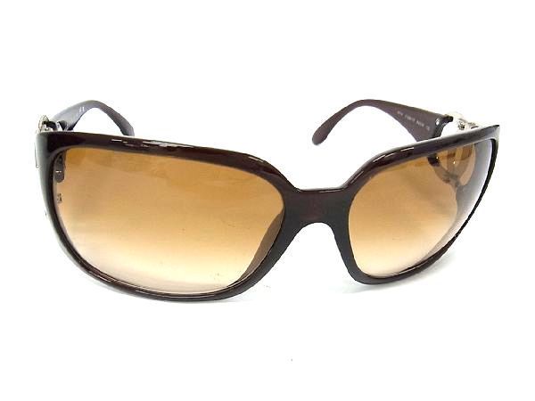 CHANEL シャネル サングラス 6014 C538/13 ブラウンレンズ 1円 □美品□ CHANEL シャネル 6014 c.538/13 ココマーク サングラス