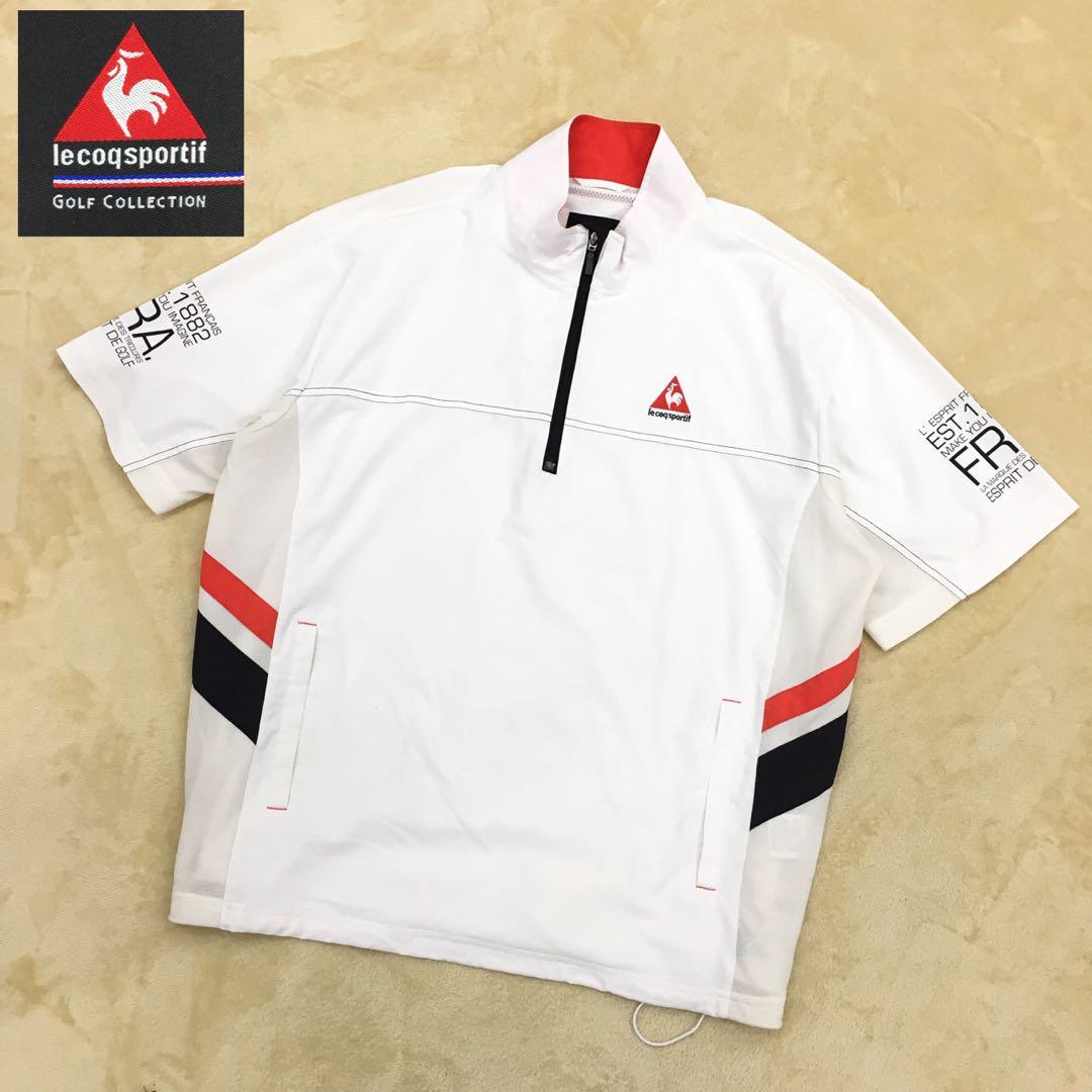 lecoqsportif ルコック スポルティフ スポーツウェア ゴルフ ハーフジップ ウィンドブレーカー プルオーバー メンズ 大きい サイズLL