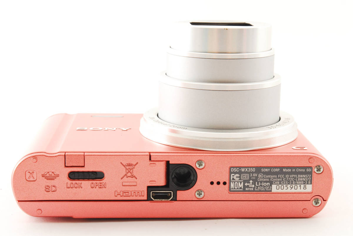 □美品□ ソニー SONY サイバーショット Cyber-shot DSC-WX350 ピンク 