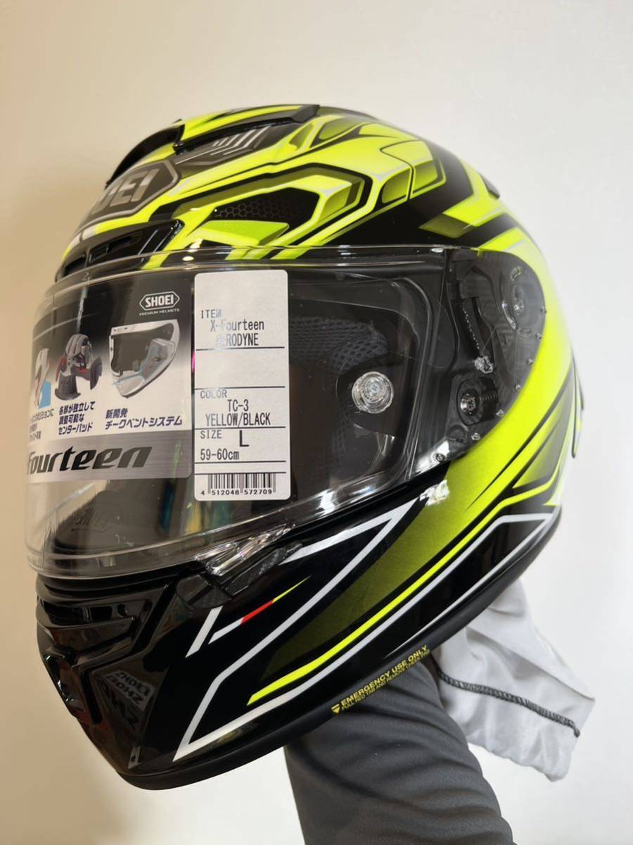 新品未使用 ショウエイ shoei x14 X-Fourteen AERODYNE エックス