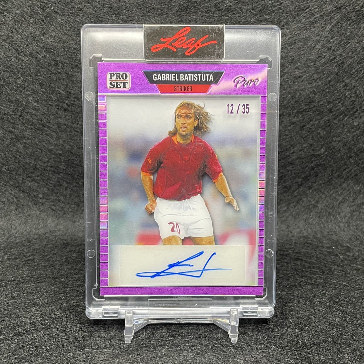 2022 LEAF Pro Set Pure パープルパラレル 世界35枚限定 バティストゥータ Gabriel Batistuta 直筆サインカード topps panini Soccer