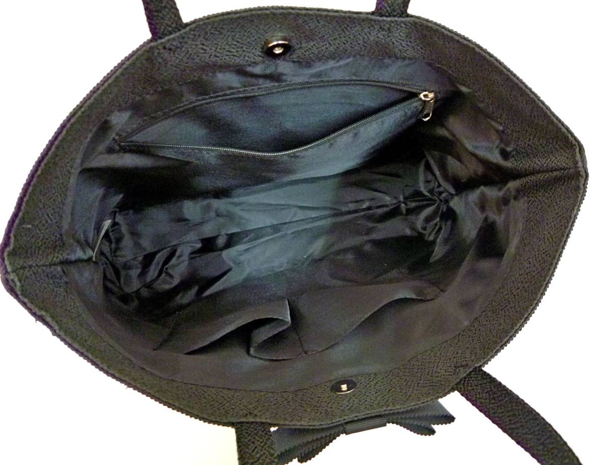 【現金値引最大】最終値下◆山本寛斎《カンサイ ビス》KANSAI BIS 横型 フォーマル サブバッグ [A4対応] ブラック◆お受験 法事 冠婚葬祭