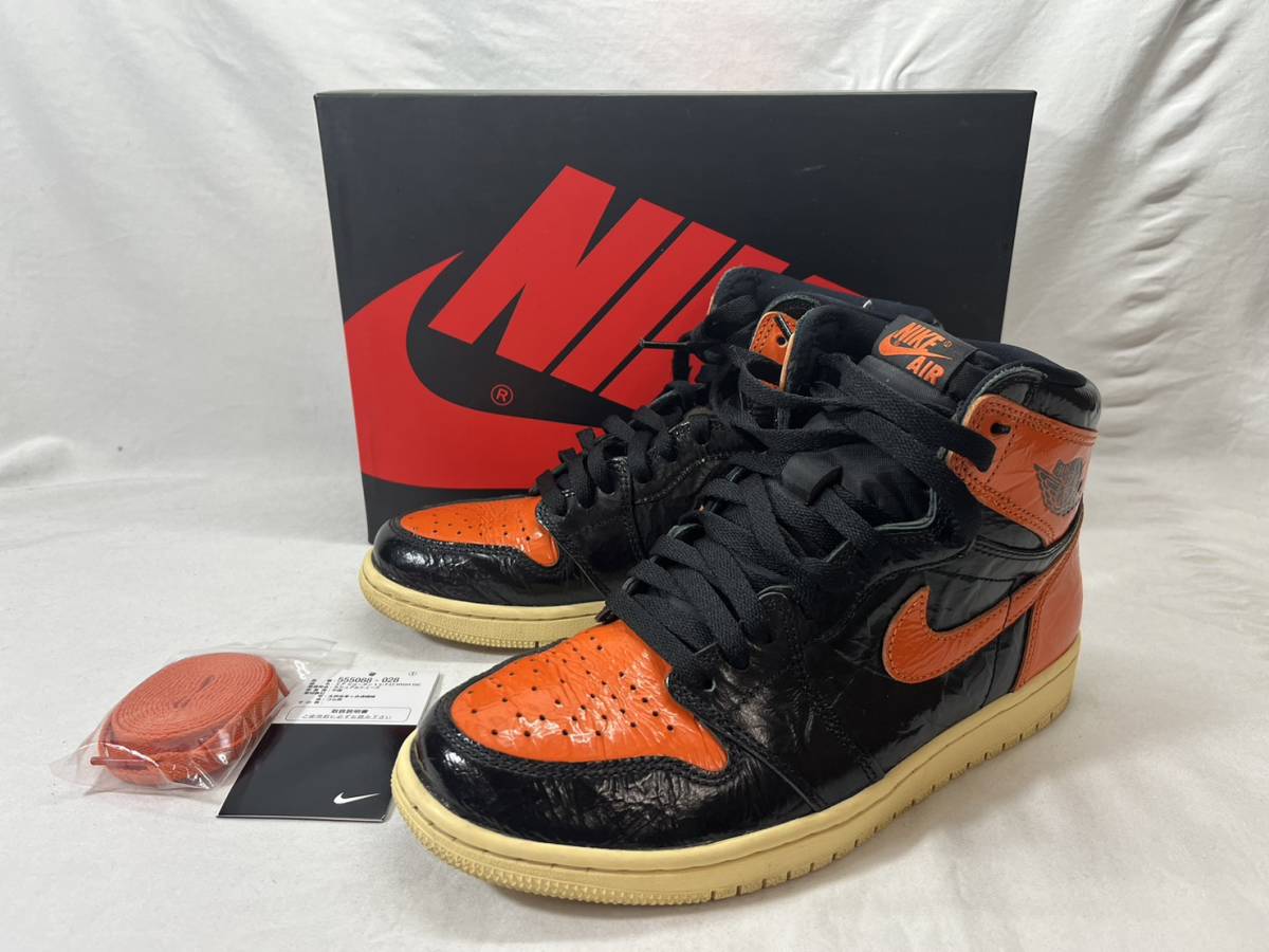 ■ NIKE ナイキ AIR JORDAN 1 HIGH OG SHATTERED BACKBOARD 3.0 エアジョーダン1 シャッタード バックボード 555088-028 US8 ●23321