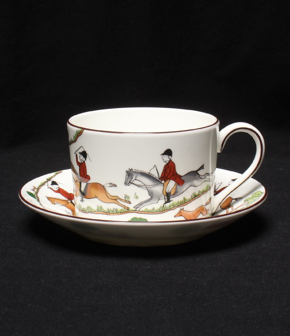 美品 ウェッジウッド カップ＆ソーサー ハンティングシーン ユニセックス WEDGWOOD