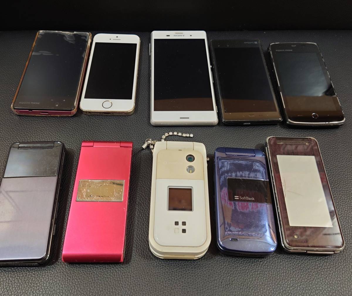 #2537☆大幅値下げ☆【スマートフォン　ガラケー　おまとめ】☆スマホ5個　ガラケー5個☆iPhone　XPERIAなど☆動作未確認☆