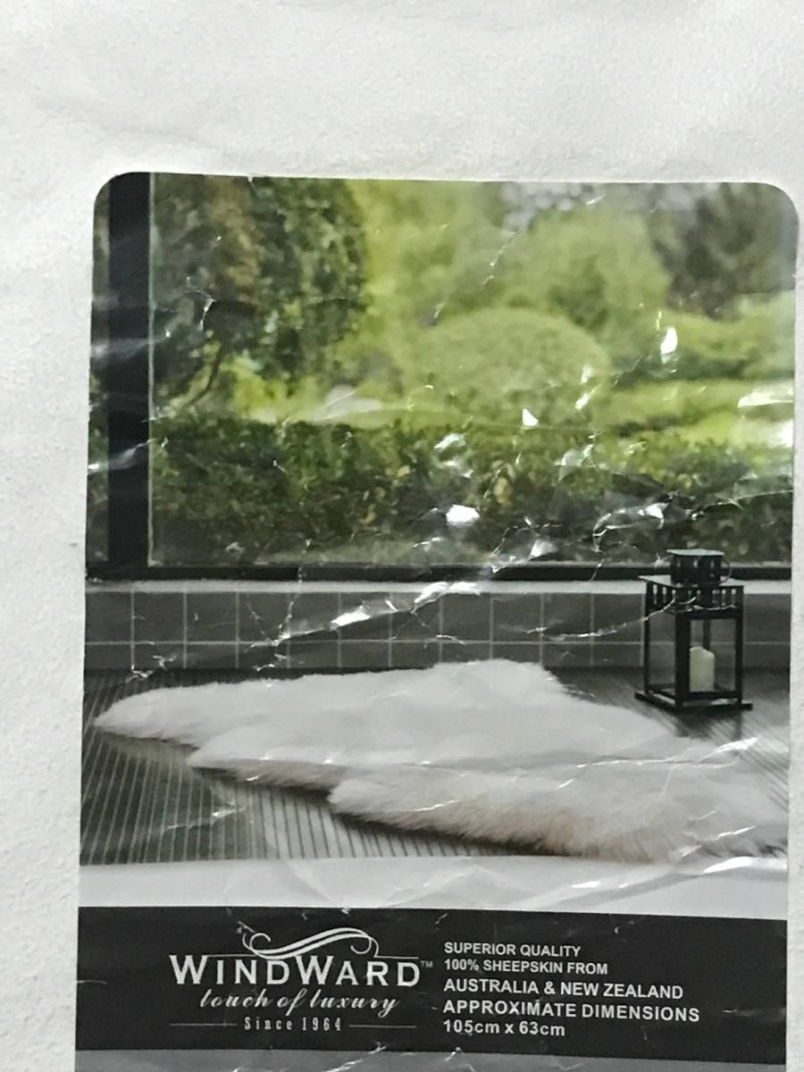 新品 ムートン ラグ マット 高級 WINDWARD 100% 羊毛 1匹 105cm×63cm
