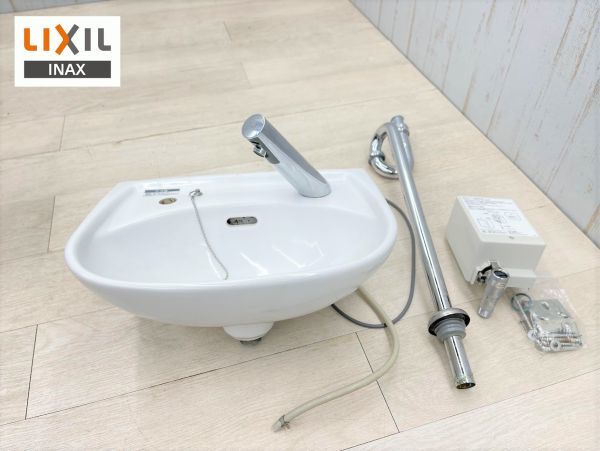 LIXIL INAX 手洗い器 L-15G BW1 ホワイト 自動水栓 AM-200C まとめて 平付 手洗いボウル リクシル トイレ ...