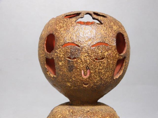 希少 時代物 鉄製こけし 鳴子型 仙台市西公園 こけし塔 完成記念品 高