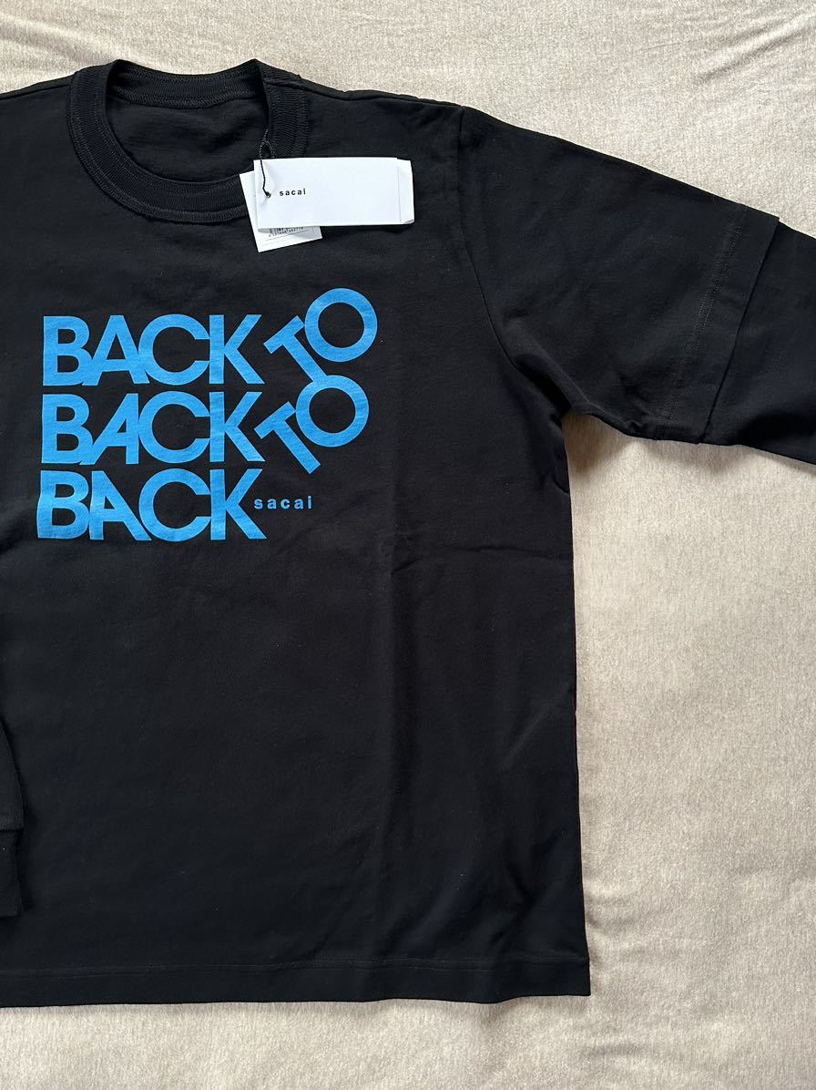 黒3新品 sacai サカイ メンズ BACK to BACK レイヤード ロング Tシャツ