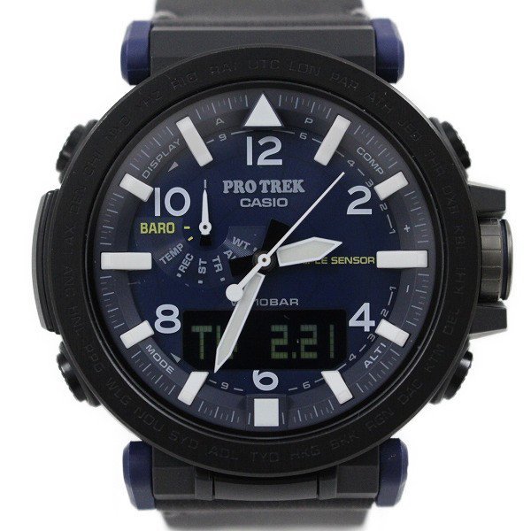 美品】カシオ プロトレック ネイビーブルシリーズ タフソーラー