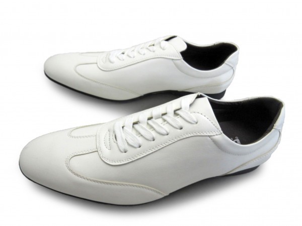 [送料無料]Q104新品Dedesローカット/モードスニーカー26㌢白♂