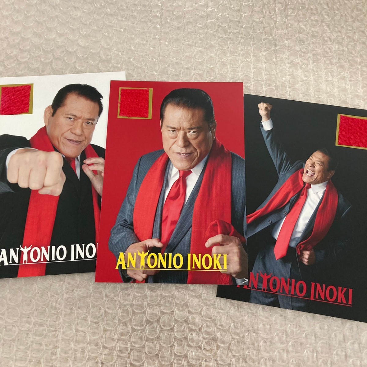 貴重】 アントニオ猪木 実使用マフラータオルカード 新日本プロレス 三