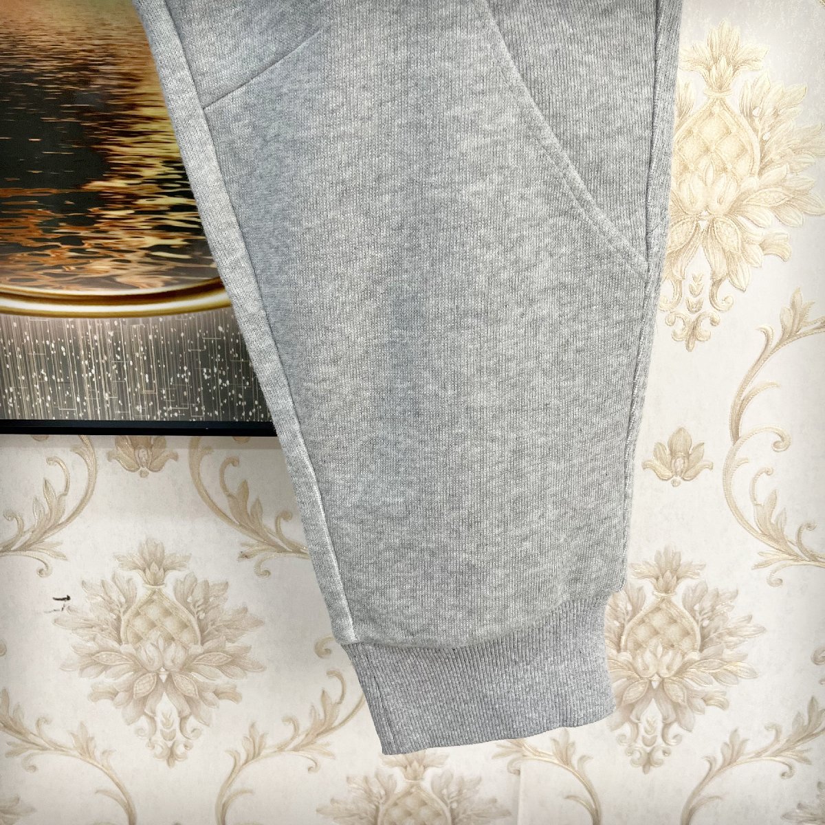 最高峰EU製＆定価4万◆UABONI*Paris*チノパン*ユアボニ*パリ発◆コットン100% 快適 肉厚 暖か スウェットパンツ カジュアル M/46サイズ_6