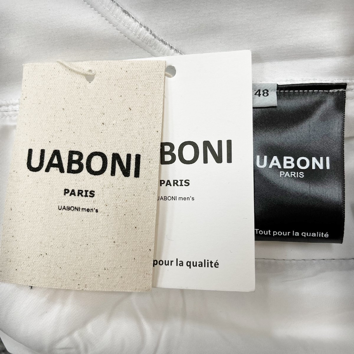 最高峰EU製＆定価4万◆UABONI*Paris*チノパン*ユアボニ*パリ発◆コットン100% 快適 肉厚 暖か スウェットパンツ カジュアル M/46サイズ_8