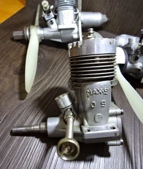 ラジコン飛行機 エンジン OS MAX SF 46 マフラー付き