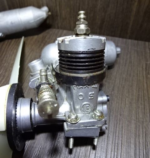 ラジコン飛行機 エンジン OS MAX SF 46 マフラー付き