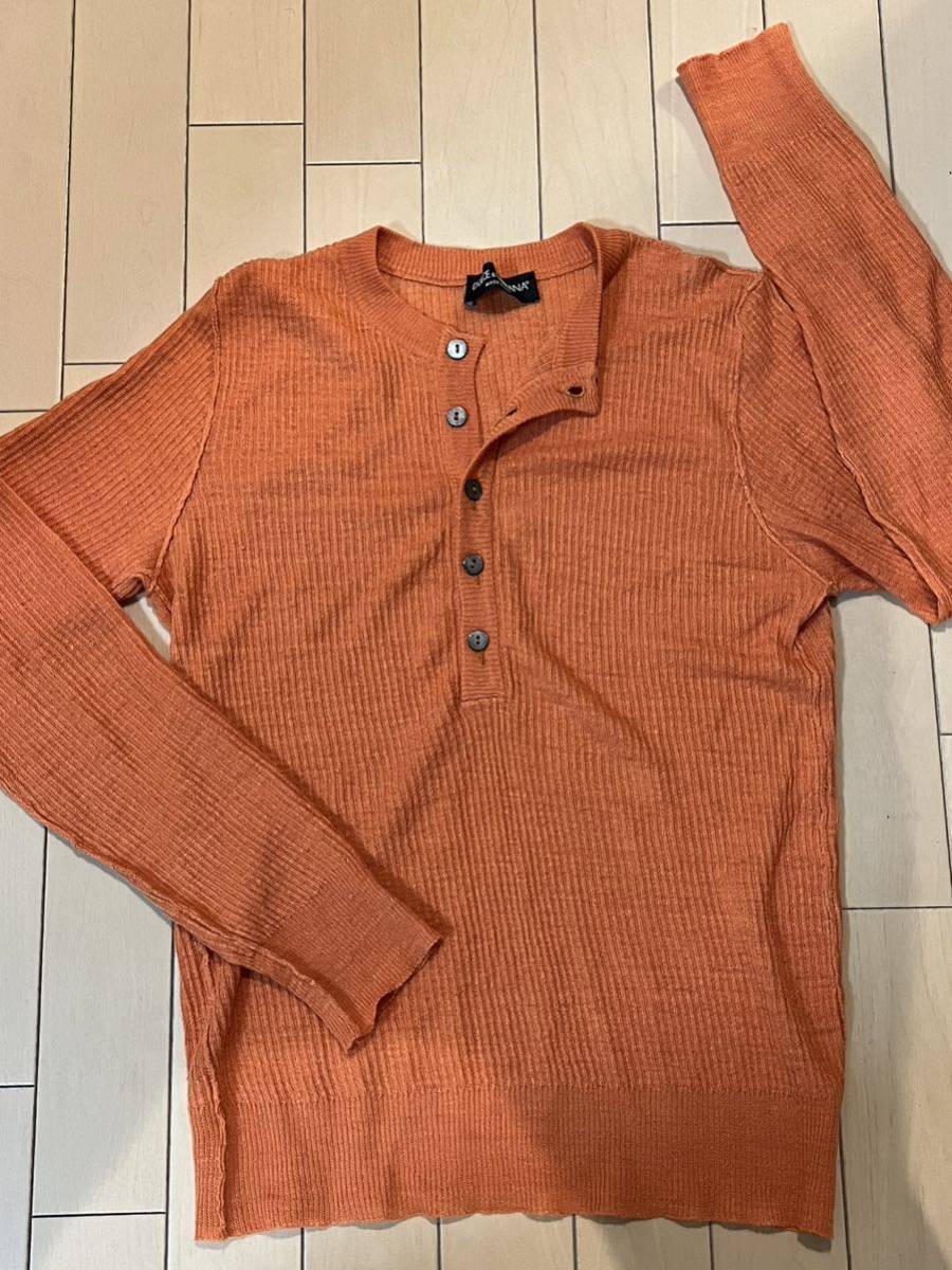 DOLCE&GABBANA/ドルチェ＆ガッバーナ ヘンリーネック リブセーター T