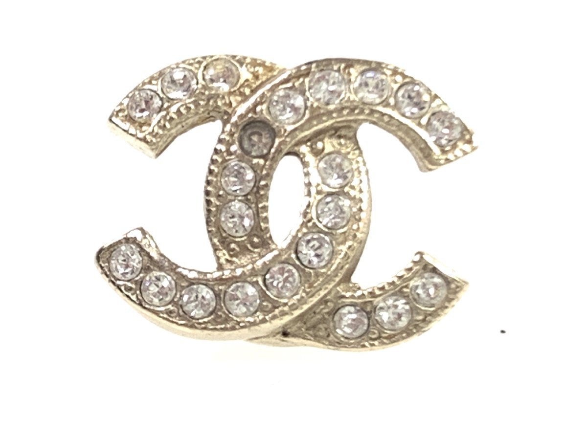 シャネル CHANEL ココ COCOマーク ラインストーン ピアス 片耳のみ