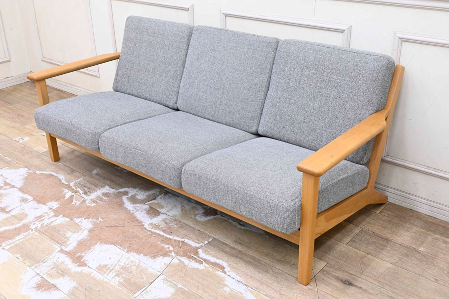 美品『karimoku』カリモク トリプルソファ 3P 3シーター RWso92 カリモクkarimoku 3人掛けソファ トリプルソファ karimoku カリモク