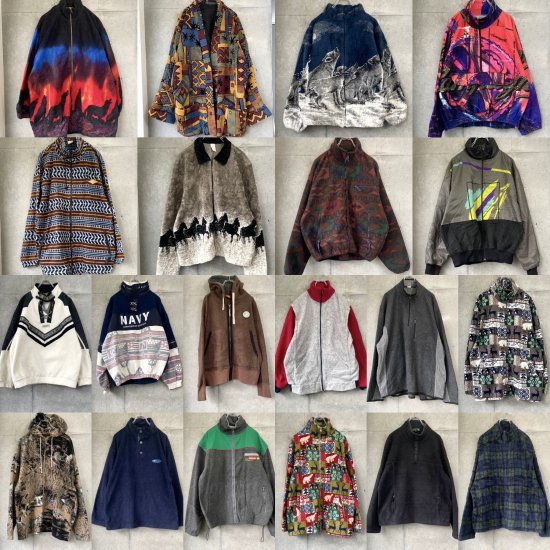 20着 フリースMIX Men's M~XXL US古着 ユーロ古着 フリースジャケット プリント 柄フリース 検品済 SRC古着卸 セット まとめ売り 仕入れ 