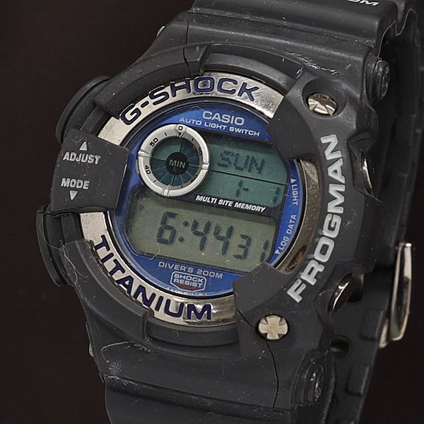 1円 稼働 良品 カシオ QZ DW-9900 Gショック フロッグマン チタン 