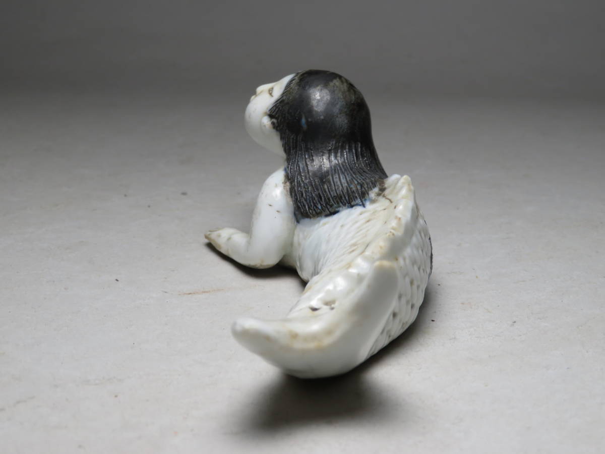 コレクター所蔵品」◇江戸後期◇三川内 平戸焼 染付 人魚水滴 [希少品