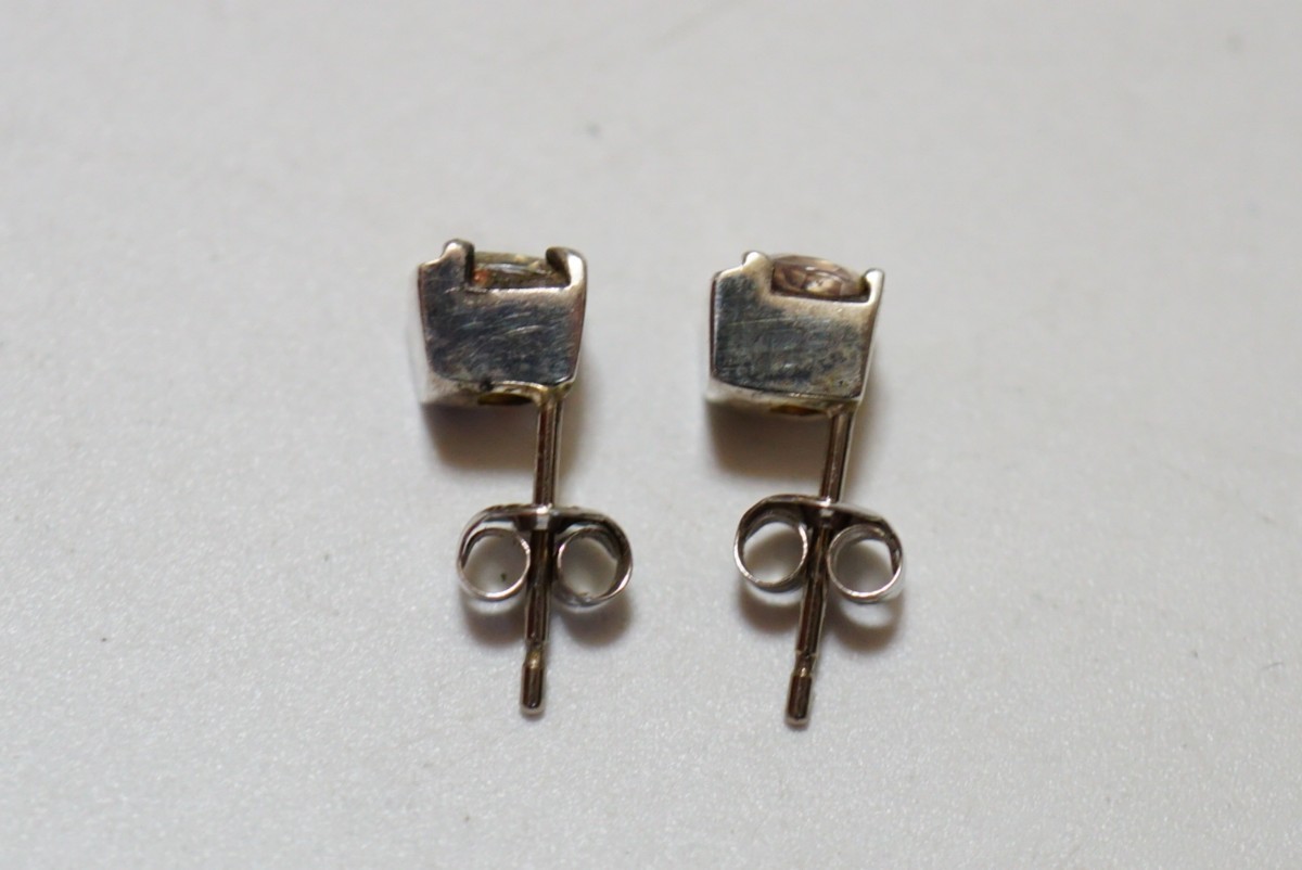 45 14金 ヨンドシー/4℃ 天然ムーンストーン ピアス 両耳 セット 