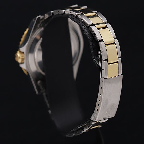 1円 稼働 良品 ロレックス サブマリーナ オイスターパーペチュアルデイト 16613 SS×YG AT 黒文字盤 メンズ腕時計 KOR 5495490