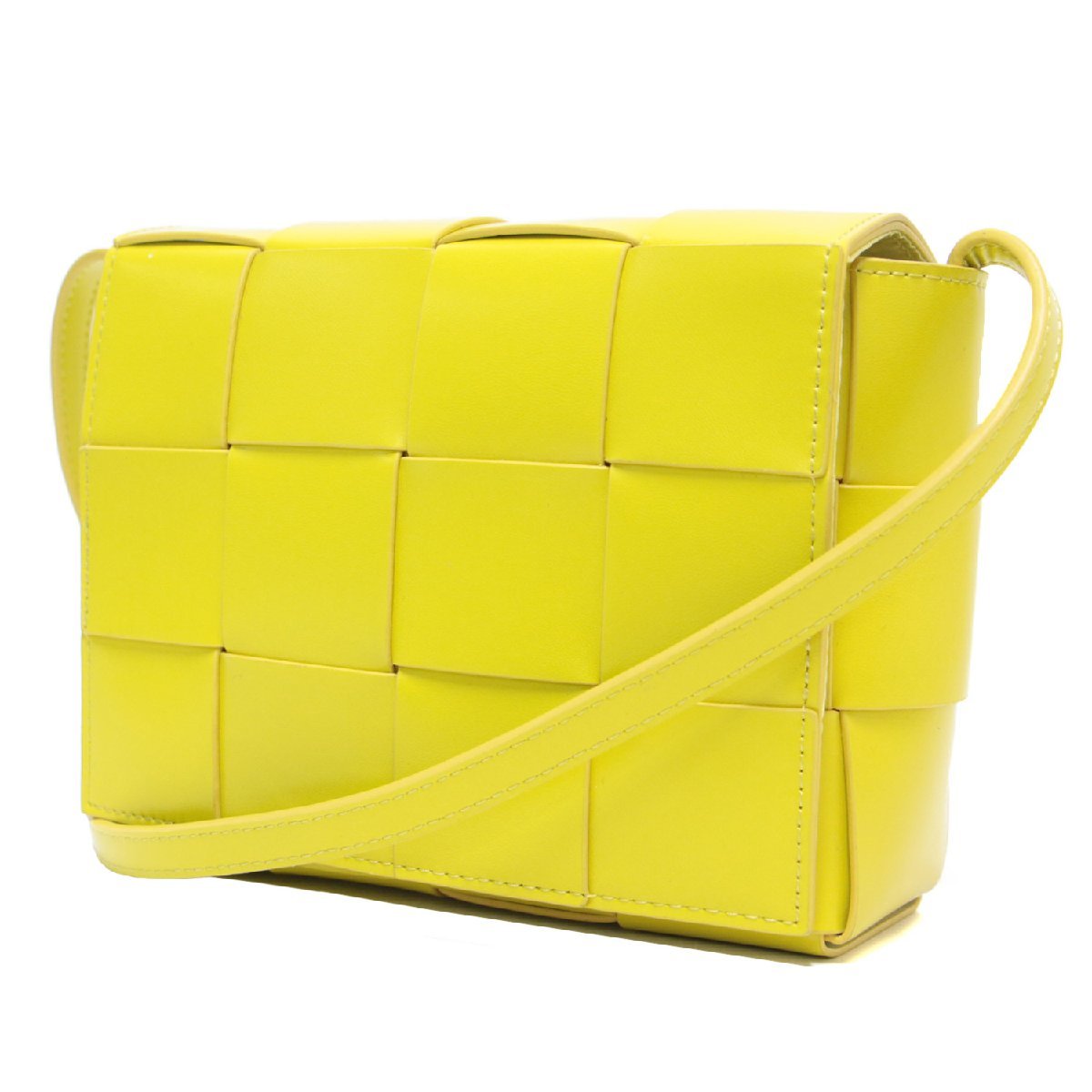 RODE SKO ロデスコ ショルダーバッグ 23春夏 イエロー 編み込み 合成皮革 フェイクレザー スクエア 肩掛け 斜め掛け ミニ カジュアル