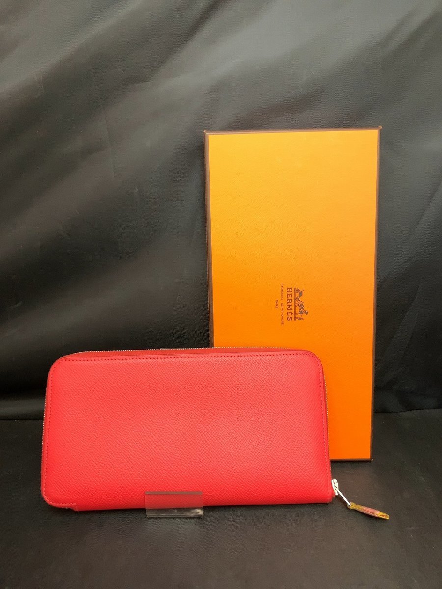 ♪希少品【HERMES エルメス シルクイン アザップ 王者の虎 トラ 赤系 シルバー金具 化粧箱付き】OK14418