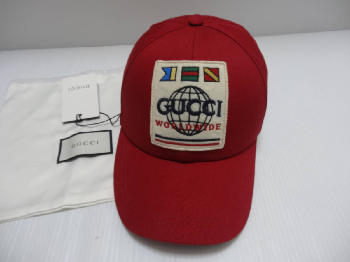 新品★グッチ【GUCCI】男女兼用★野球帽★キャップ★599226★XLサイズ★特価品★レッド★送料込★G-83
